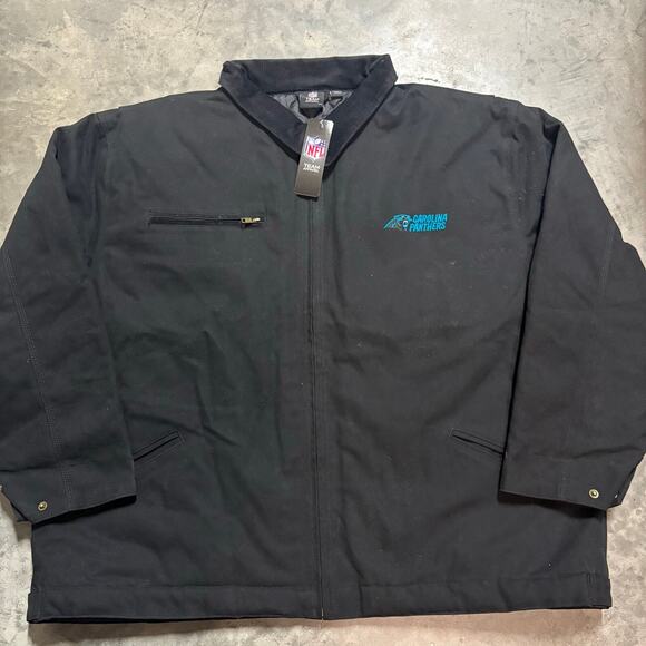 NFL Carolina Panthers NFL Medium Tradesman Canvas Carhartt Style Jacket NEW - Picture 1 of 4